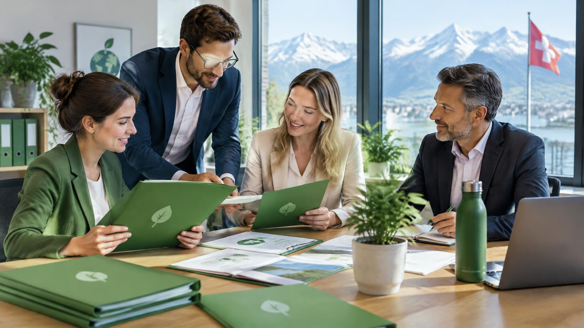 swiss office workers