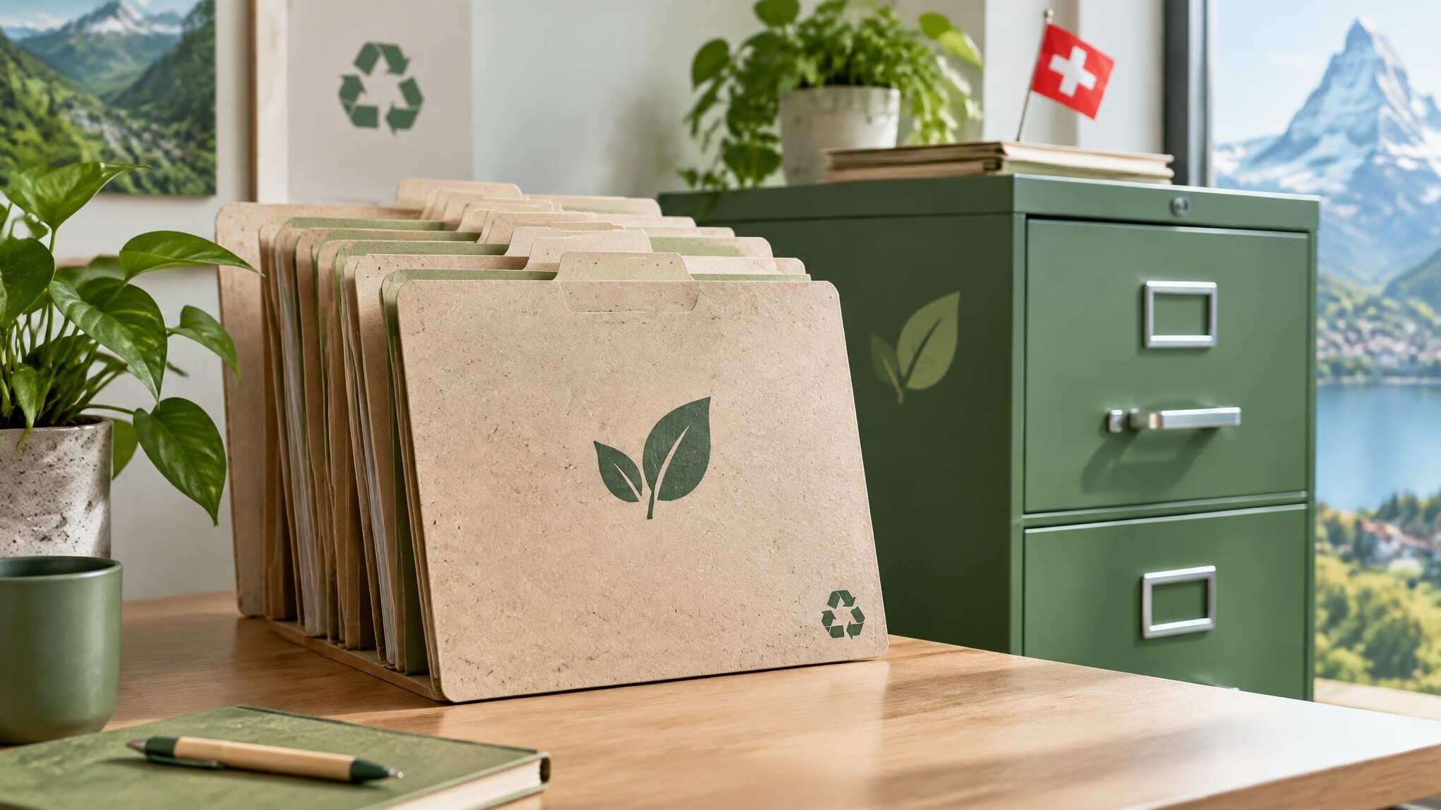 recycled paper files